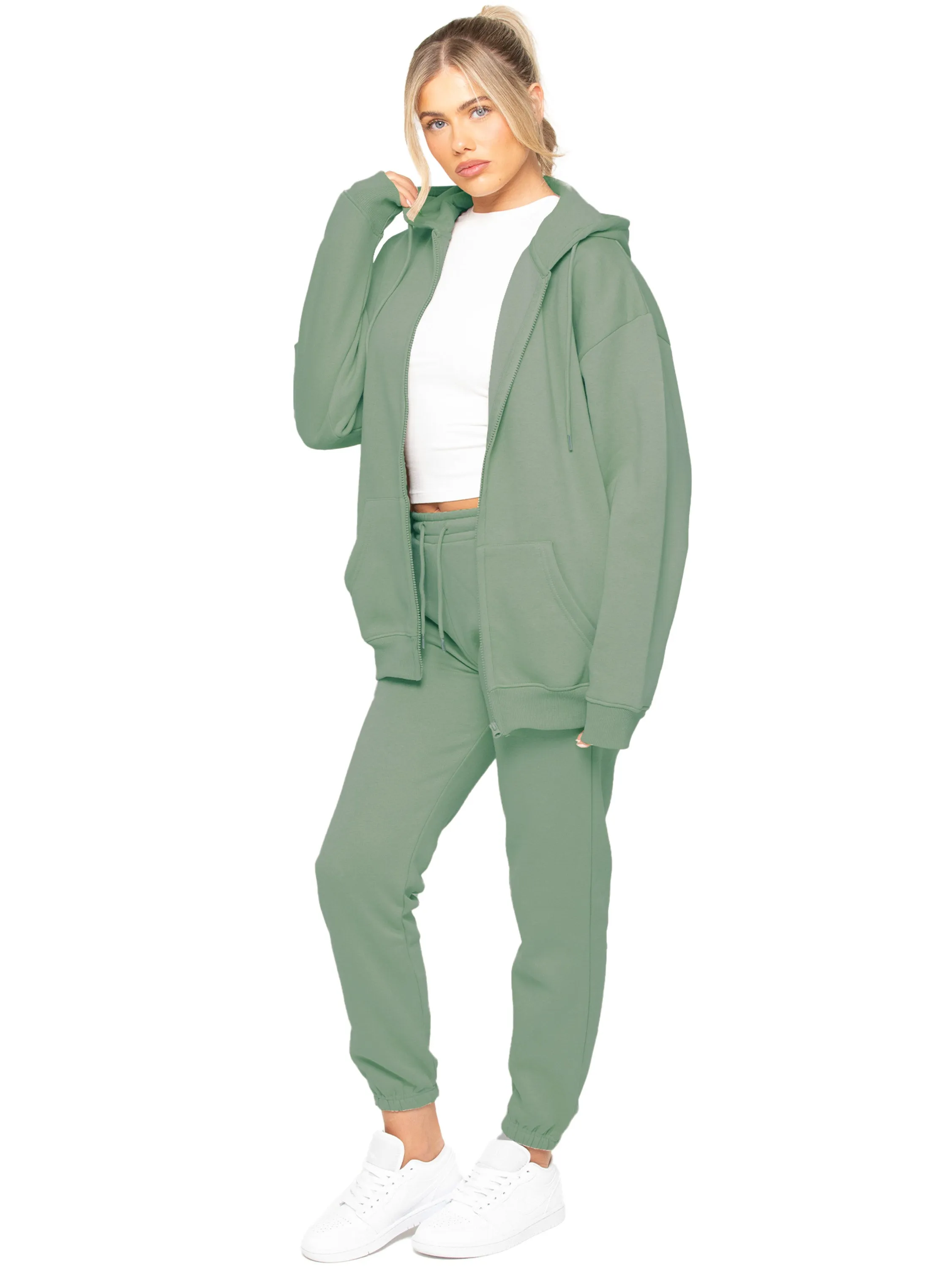 Enzo | Womens Oversized Zip Hoodie Tracksuit Street Smart Nursing wear