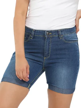 Non Fading Technology Enzo | Womens Skinny Stretch Denim Shorts