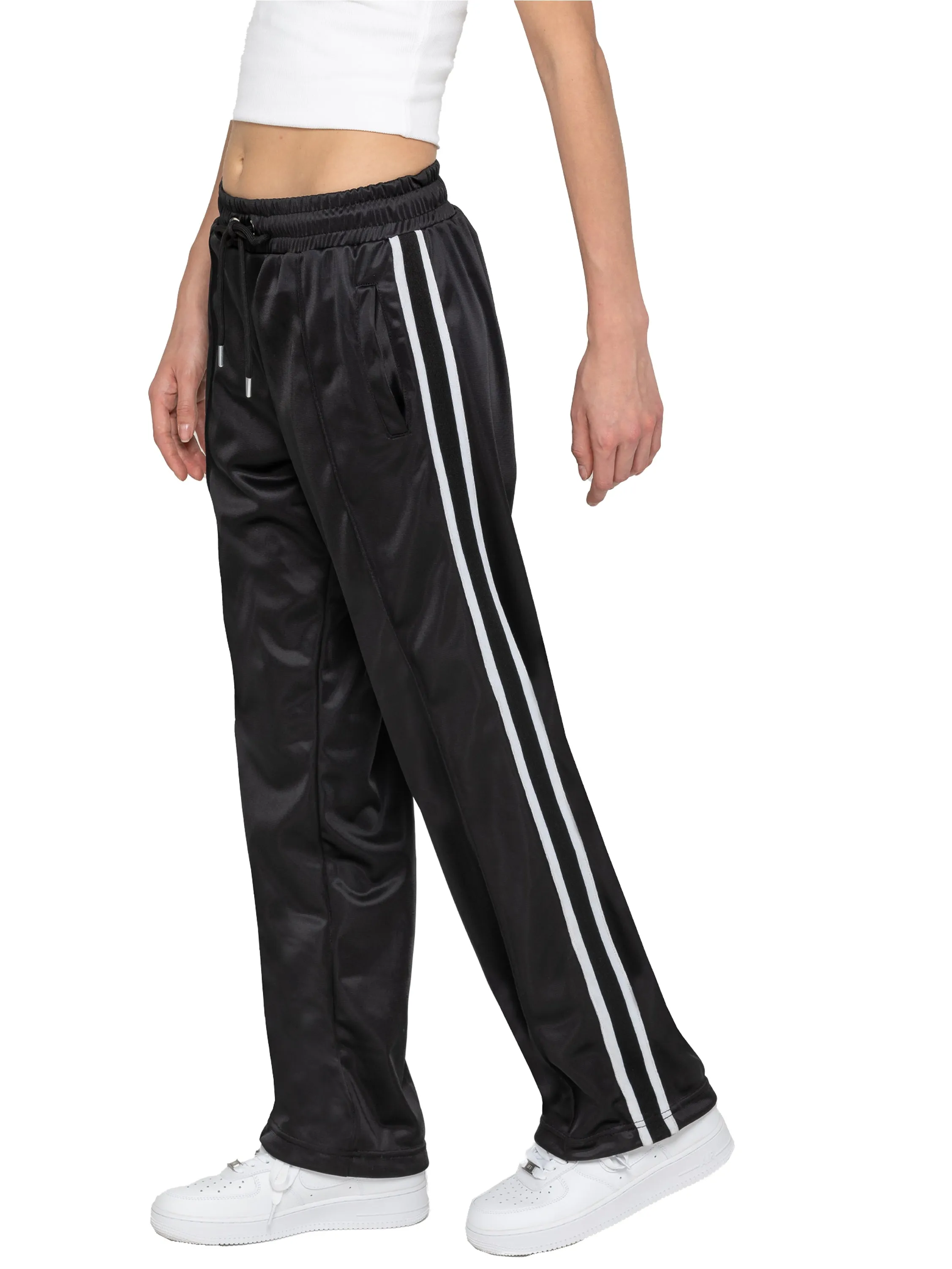Gym Tights Capri Enzo | Womens Striped Trousers