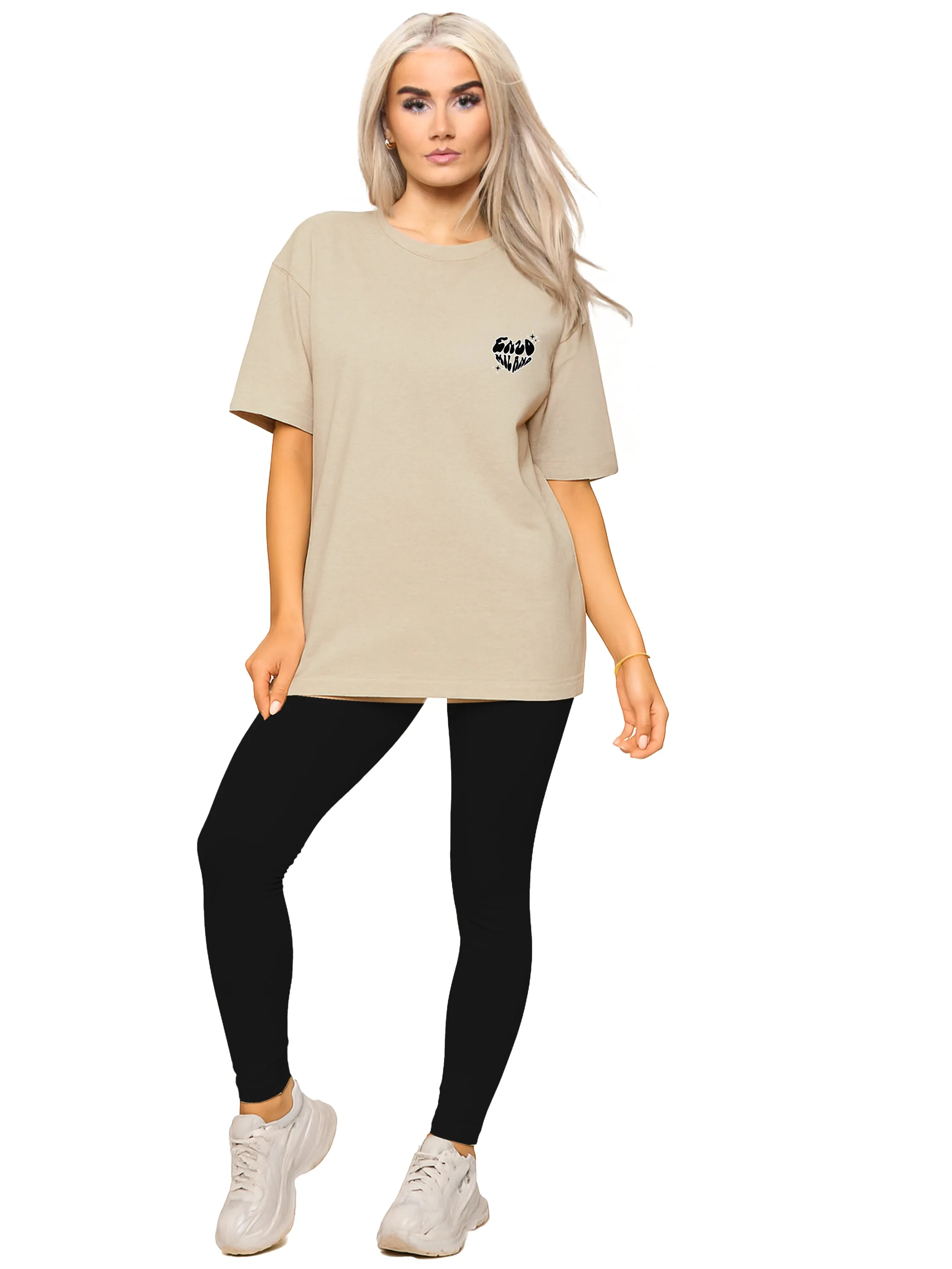 Enzo | Womens T-Shirt and Leggings Gym Set Casual Appeal
