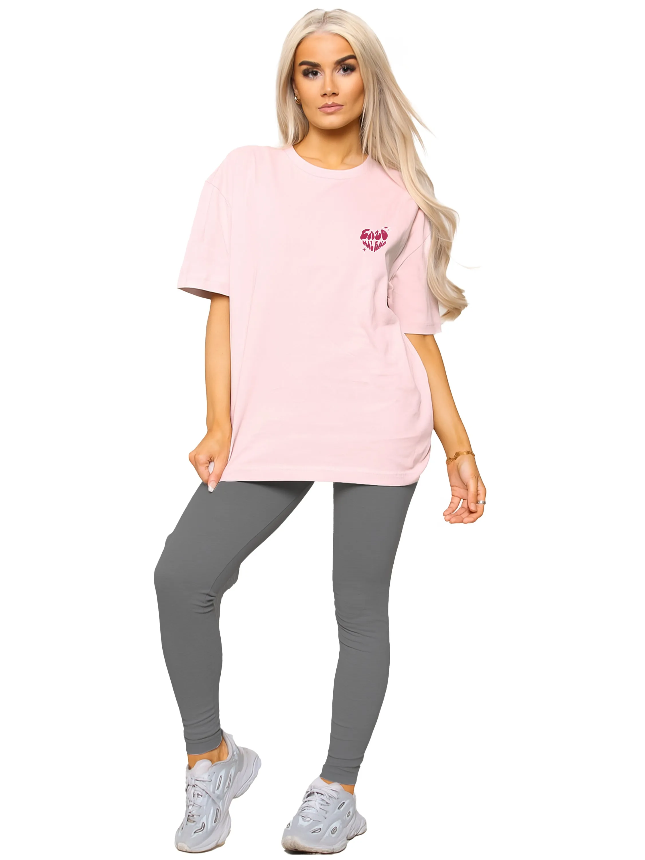 Fuzz Free Surface Relax Trend Enzo | Womens T-Shirt and Leggings Gym Set