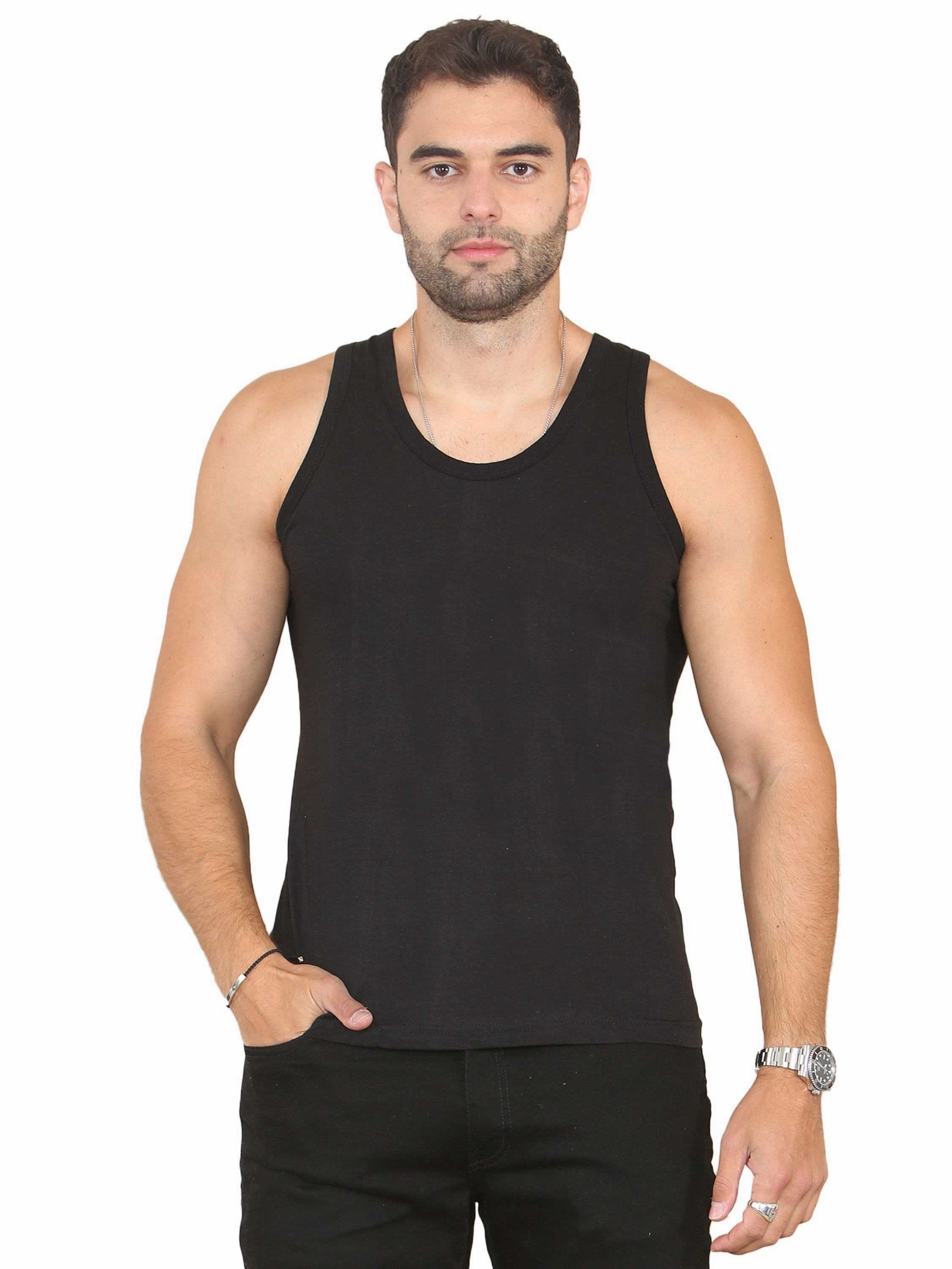 Enzo | Mens 3 Pack Vests Relaxed Torso Fit