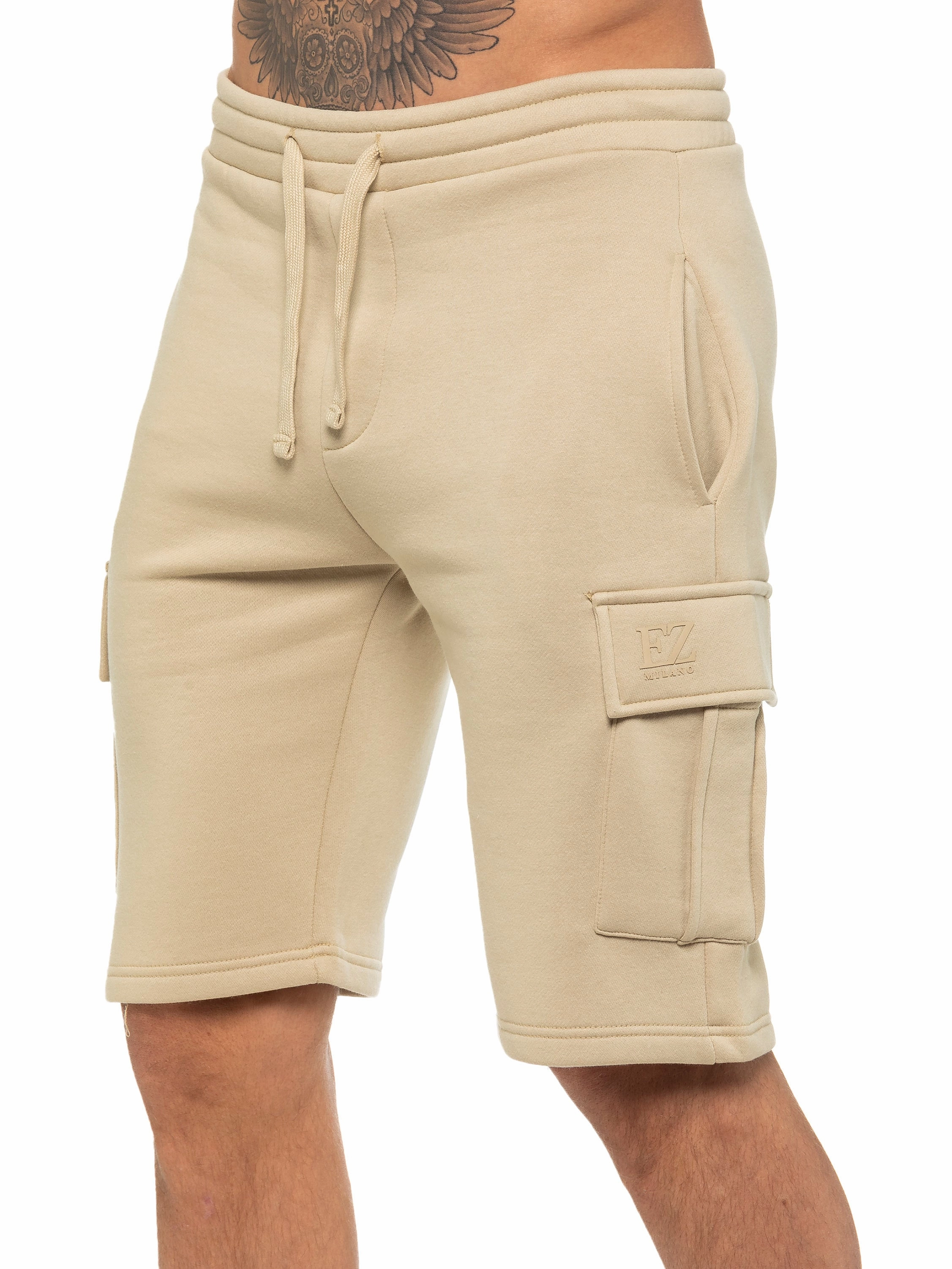 Enzo | Mens Cargo Fleece Shorts Non Irritating Tags