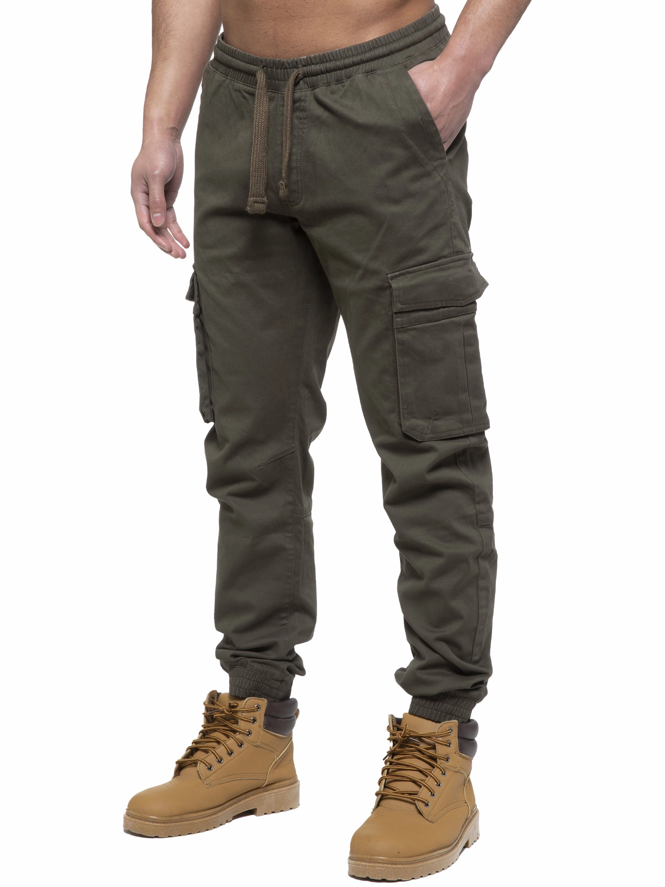 Enzo | Mens Cargo Jogger Jeans Tagless Labeling