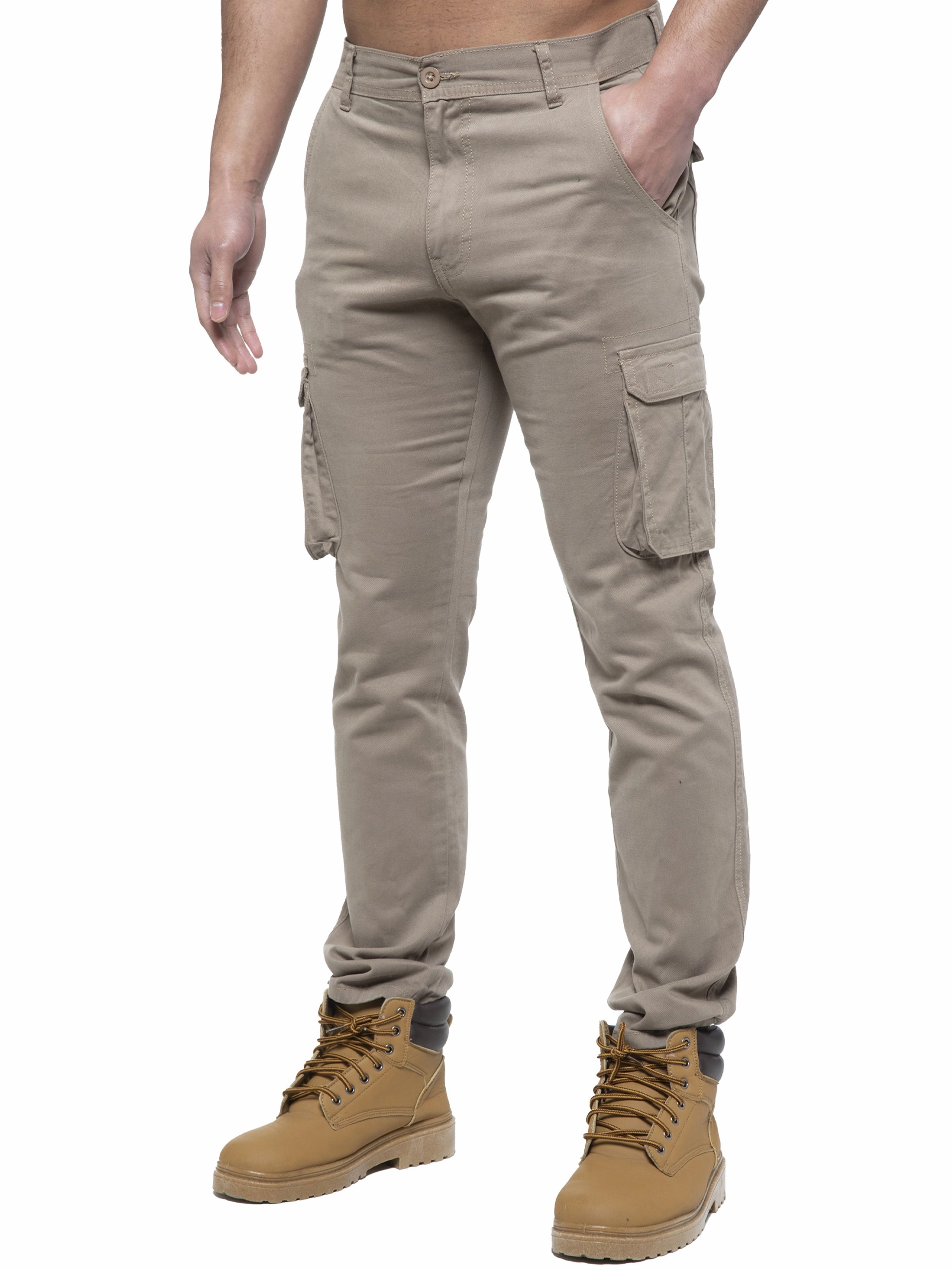 WrinkleResistantMaterial Enzo | Mens Cargo Straight Fit Jeans