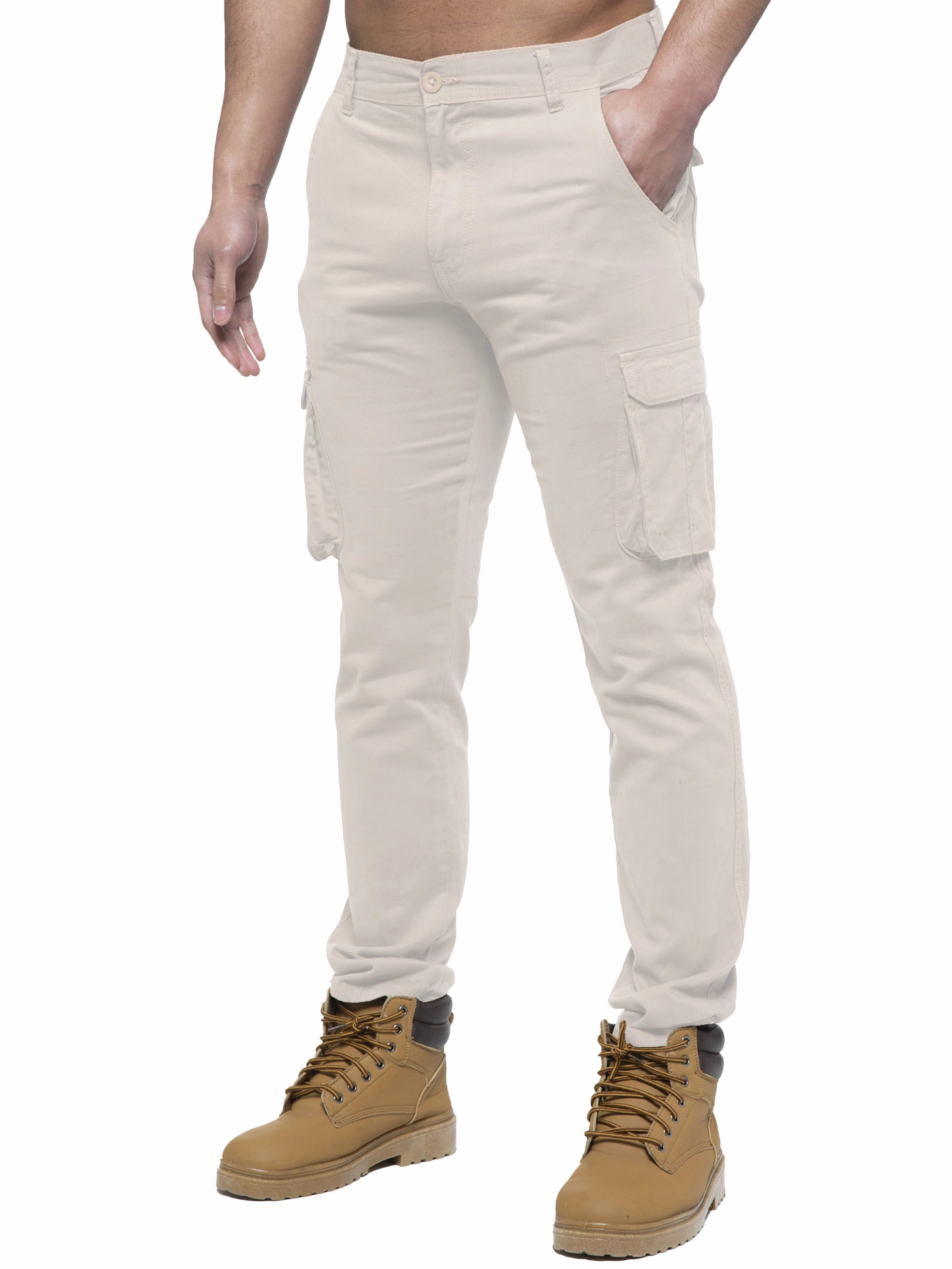 Breathable Design Enzo | Mens Cargo Straight Fit Jeans