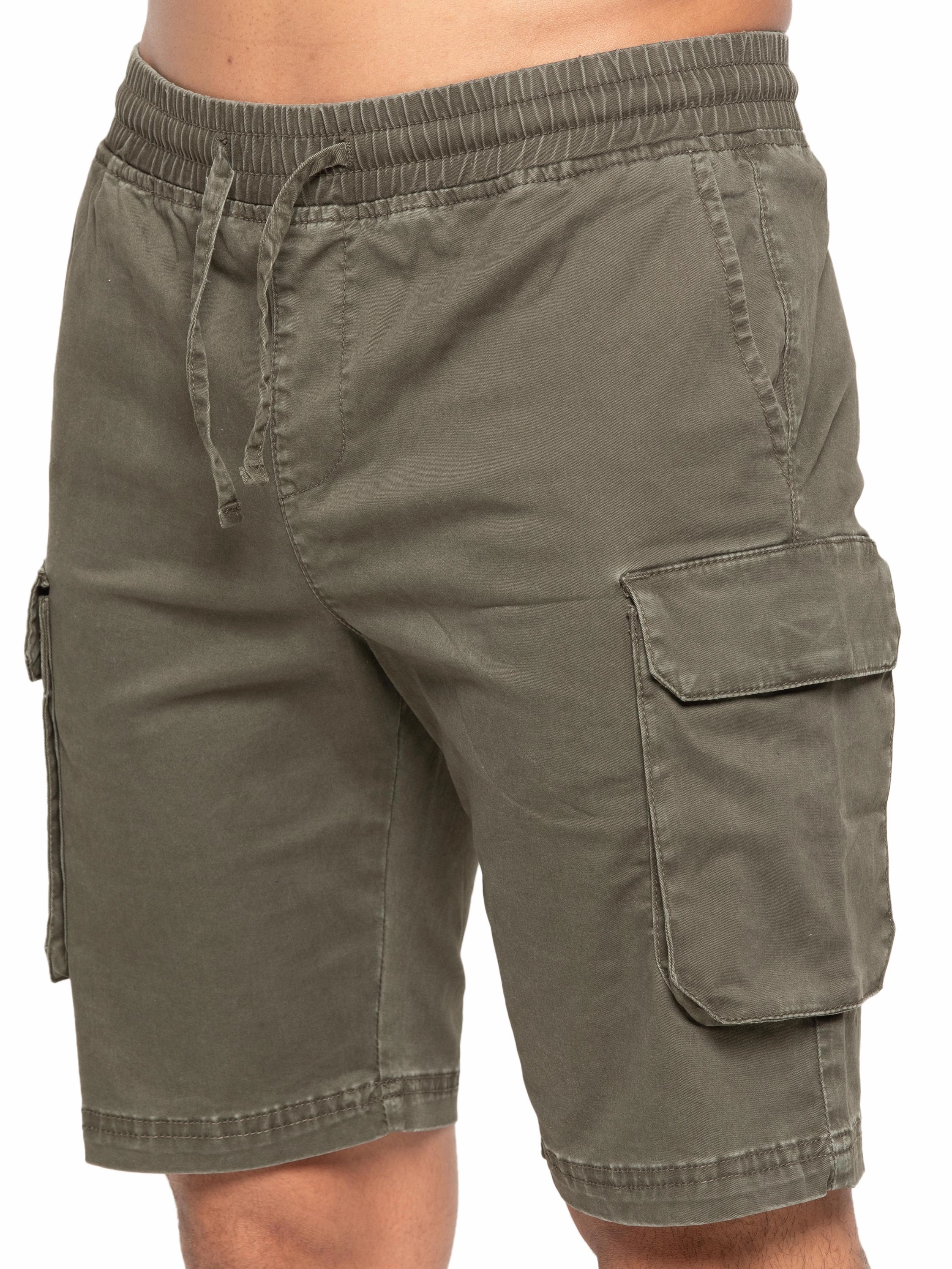 Enzo | Mens Cargo Summer Shorts High Durability Blend Wide Leg Opening