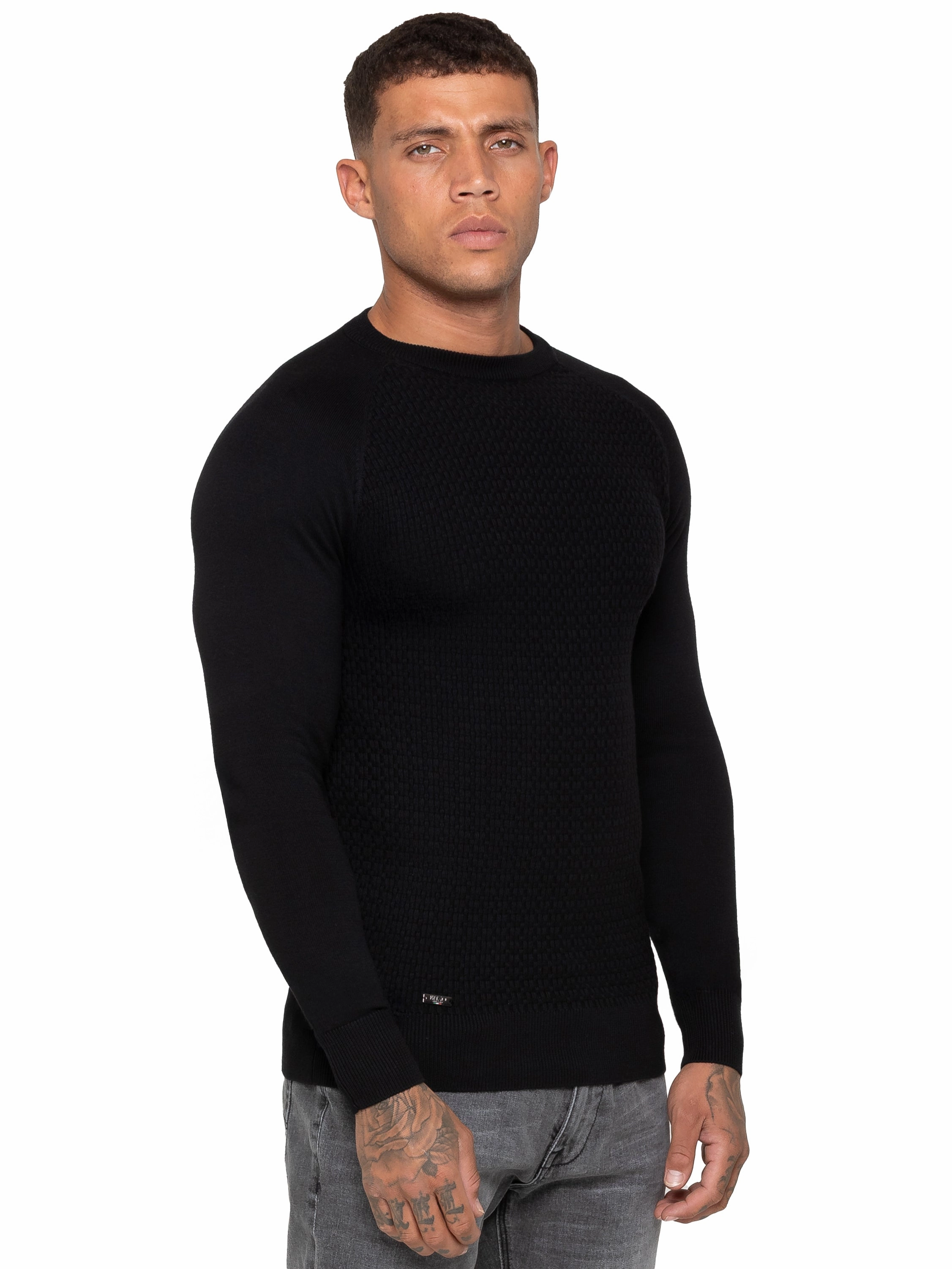 Stretchable Cuffs Outdoor Trend Enzo | Mens Crew Neck Knit Jumper