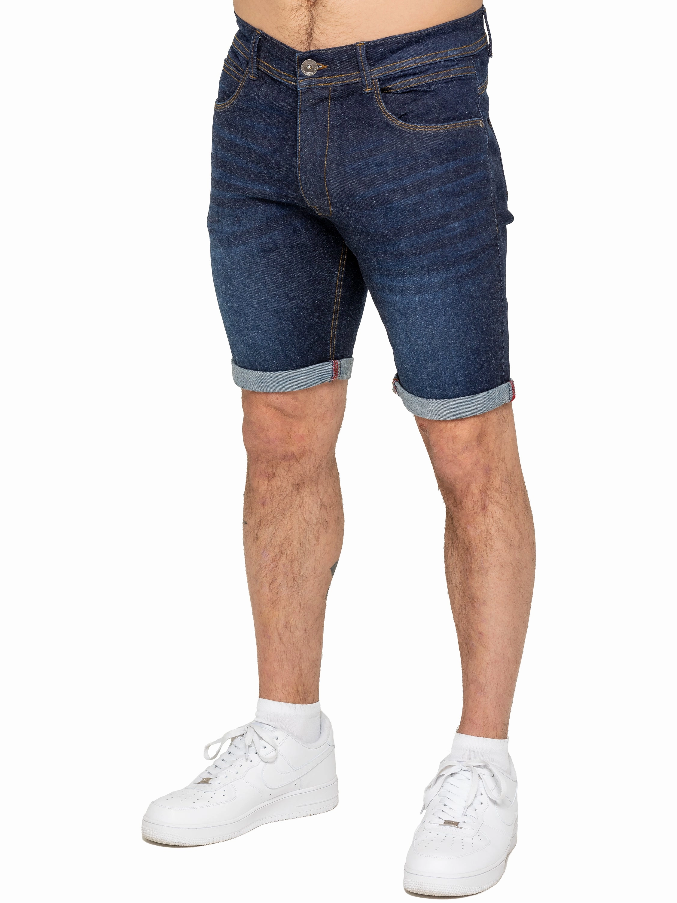 Enzo | Mens Denim Stretch Shorts Moisture wicking