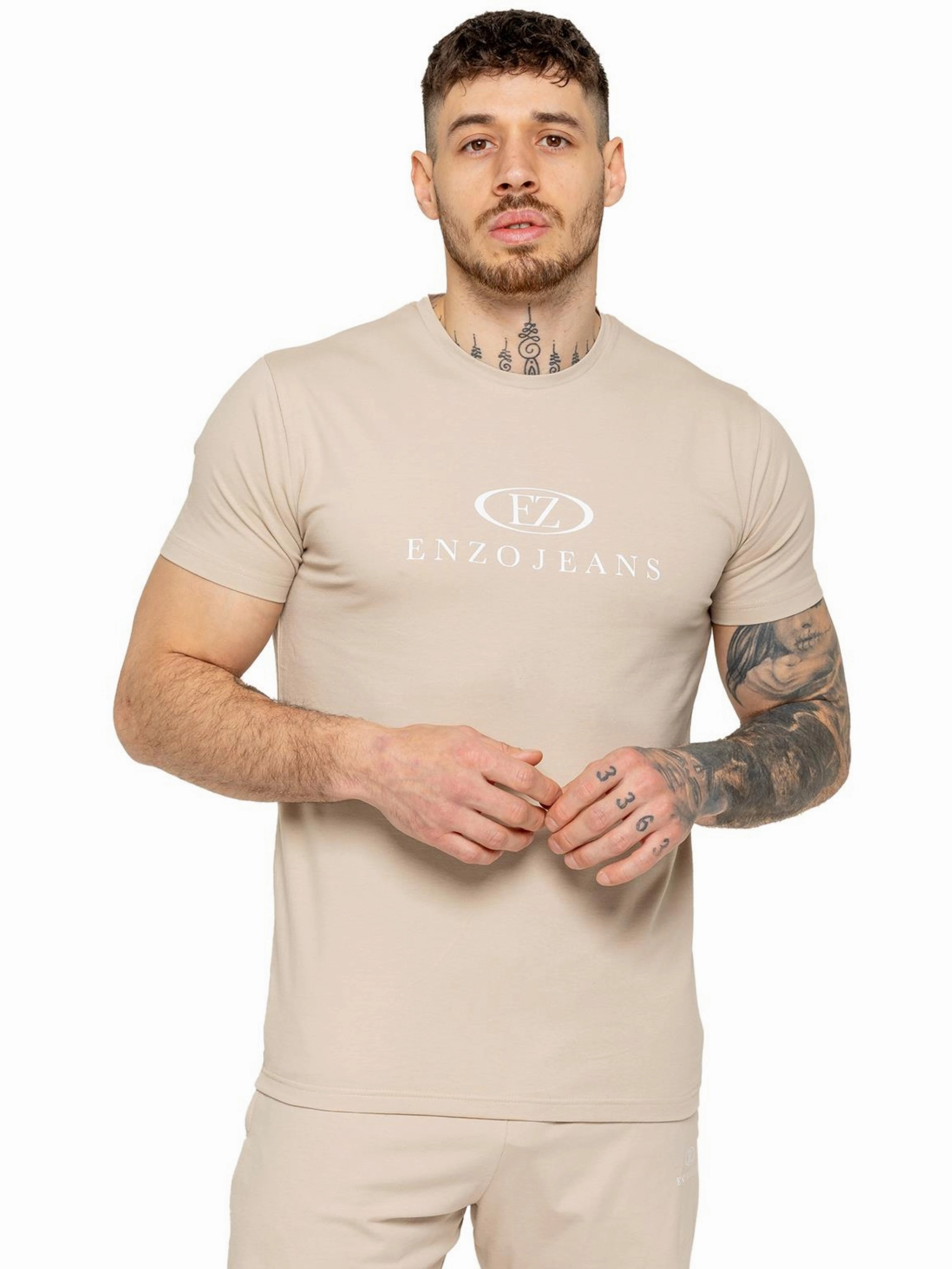 Enzo | Mens Gym T-Shirt Non Restrictive Cut