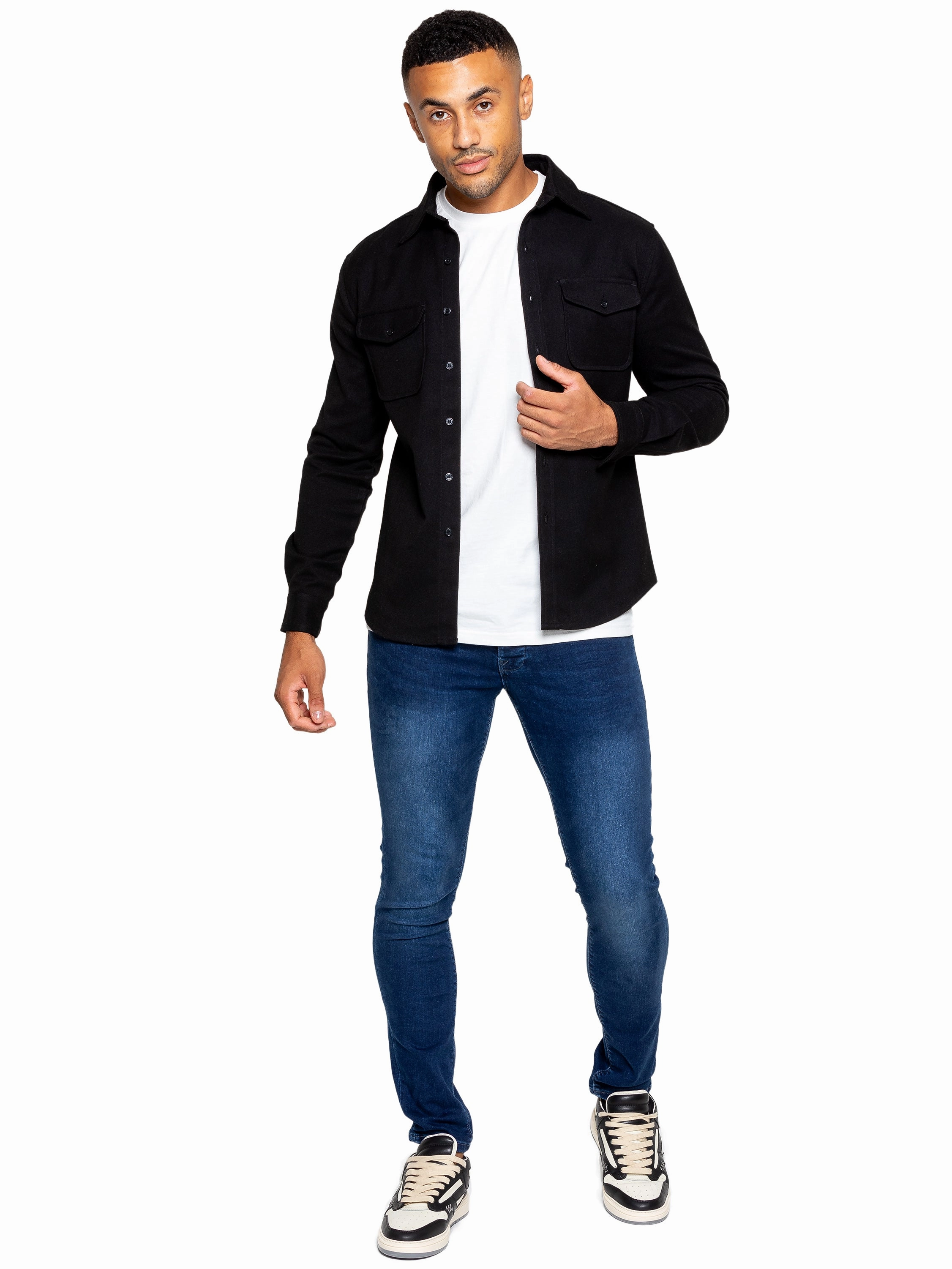 Reinforced Shoulders Enzo | Mens Oversized Textured Overshirt