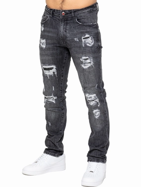 Enzo | Mens Ripped Denim Jeans Active Design Wear