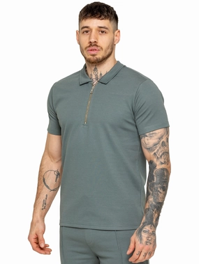 Stylish Collar Enzo | Mens Zip Up Polo Shirt
