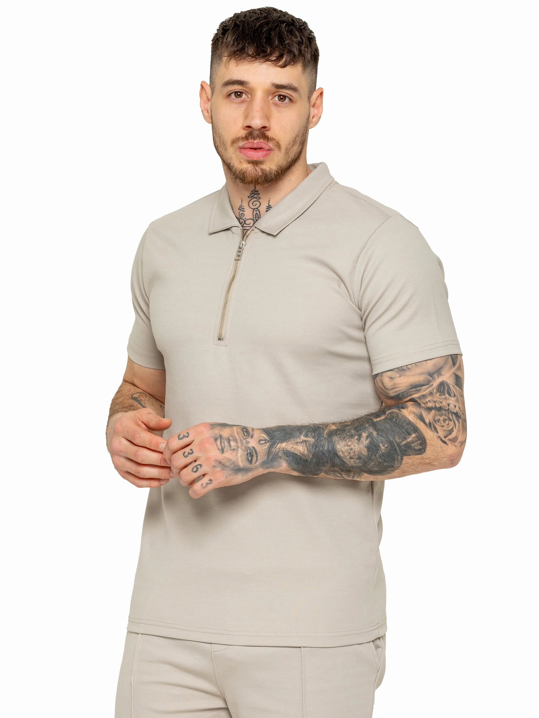 Trendy Appeal Enzo | Mens Zip Up Polo Shirt