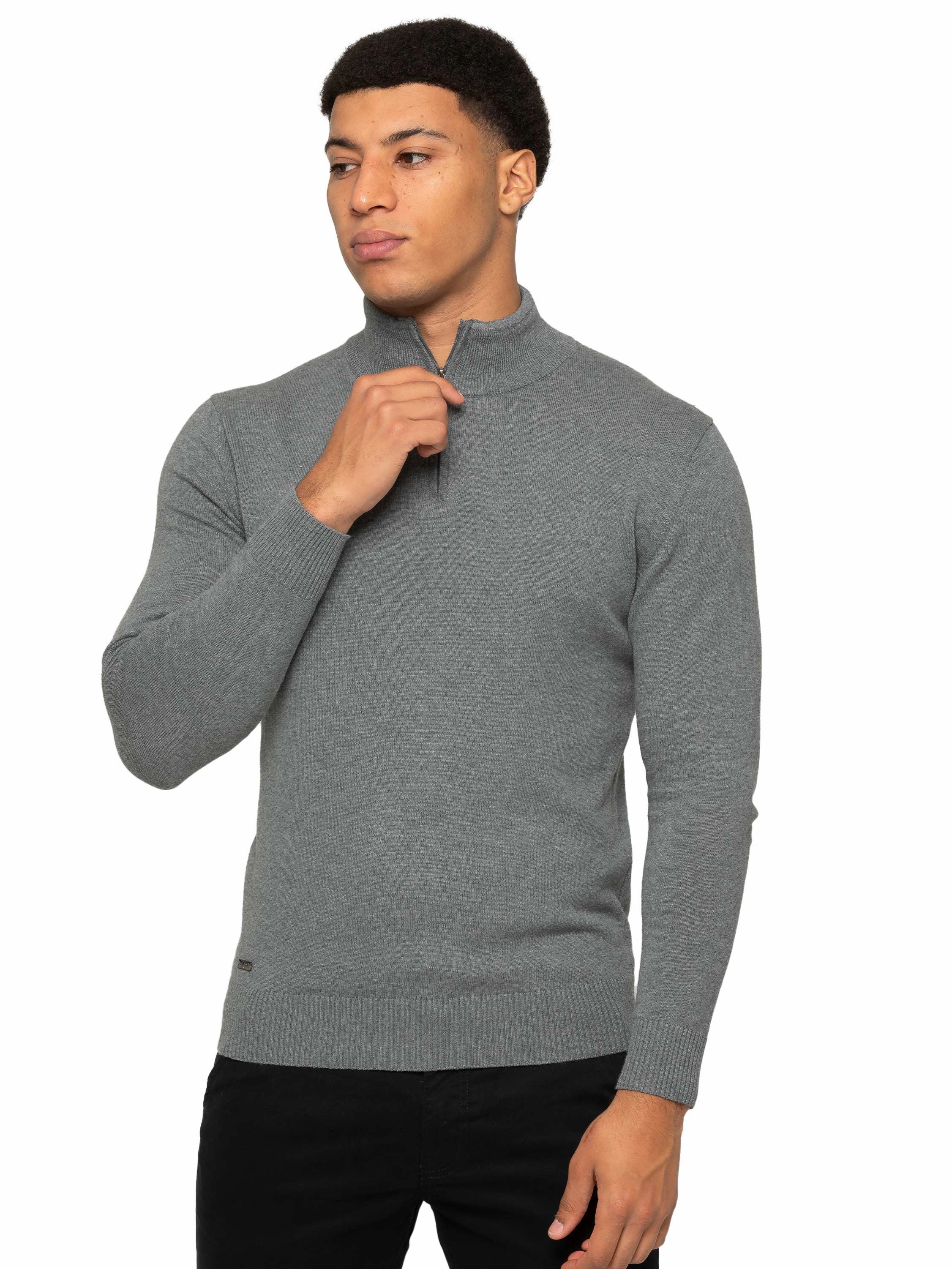 Shrinkage Control Treatment Enzo Milano | Mens Funnel Neck Knit Jumper