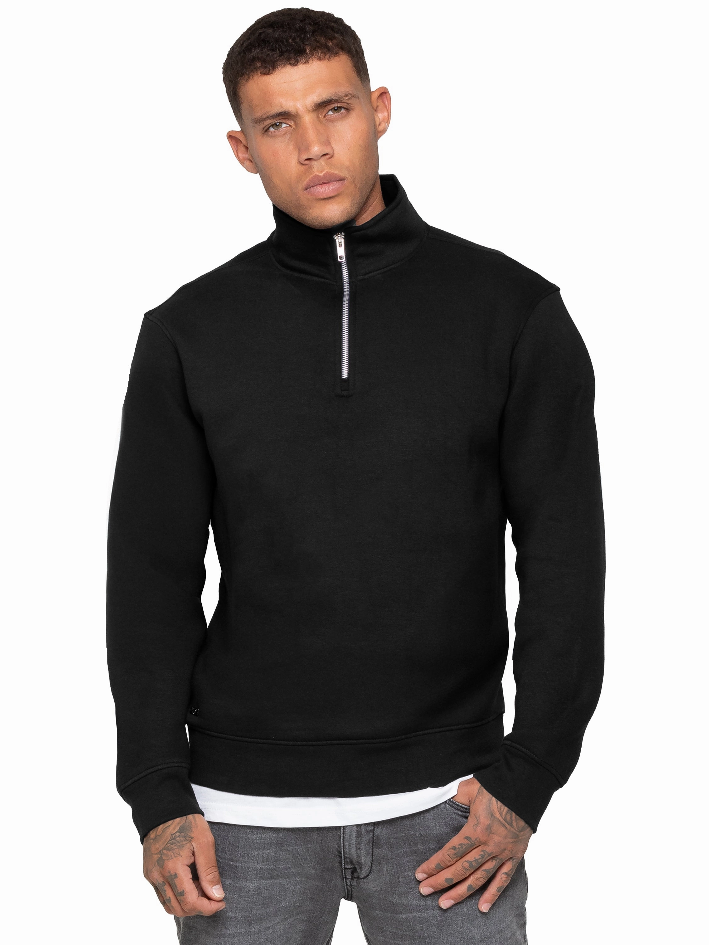 Relaxed Comforted Enzo Milano | Mens Half Zip Sweatshirt