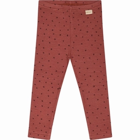 Petit Piao? Berry Dust/Dark Red Leggings Modal Dot Silky Soft