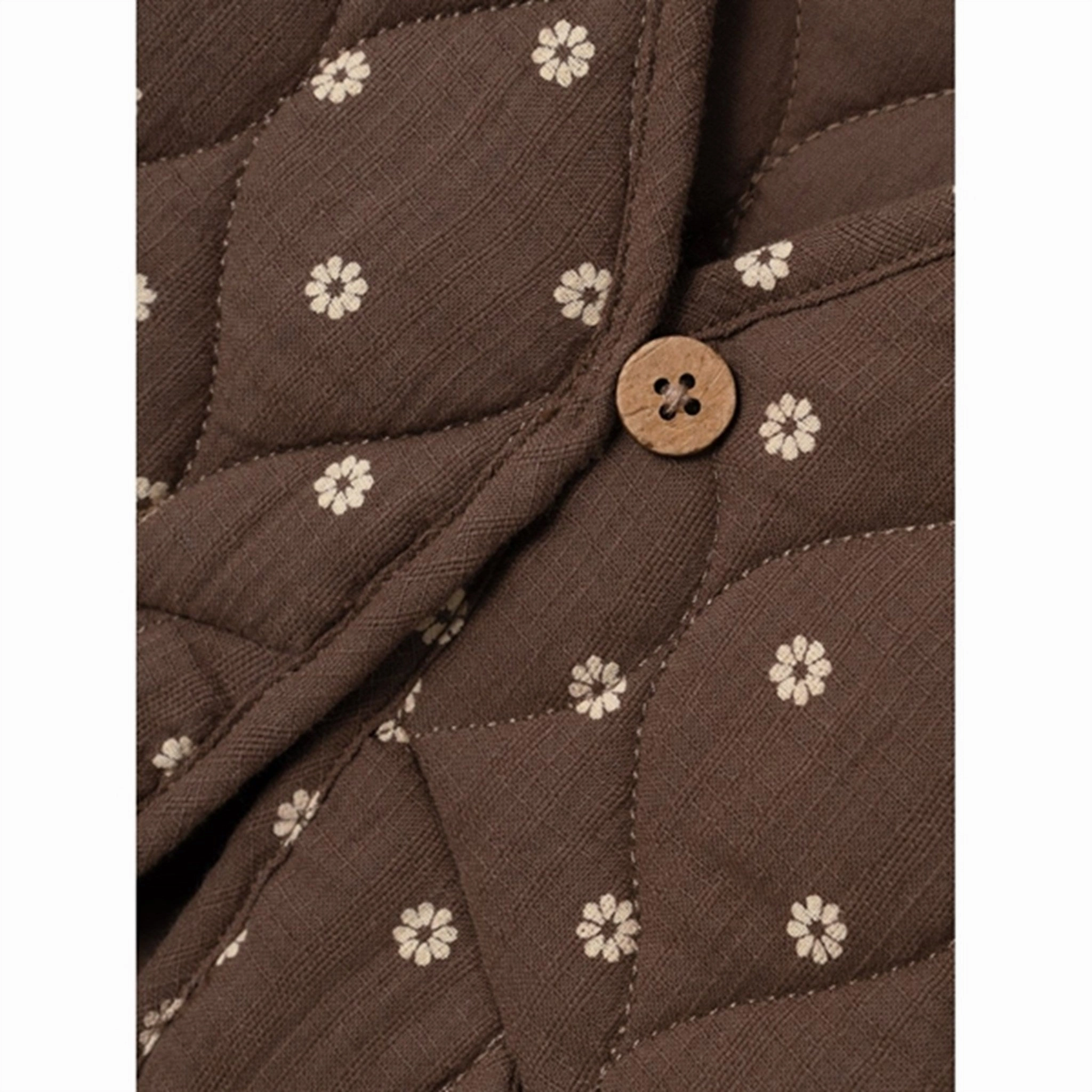 Lil'Atelier Rain Drum Hulla Quilted Vest Vintage Look Tailored Fit