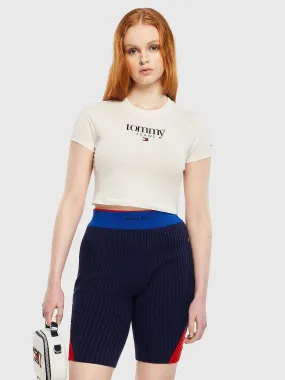Job Interview Essential Logo Cropped Fit T-Shirt
