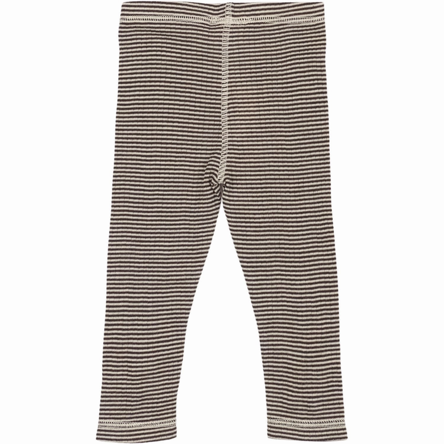 Petit Piao Coffee Bean/Dark Off White PPDante Leggings Merino Wool Striped Fresh Look