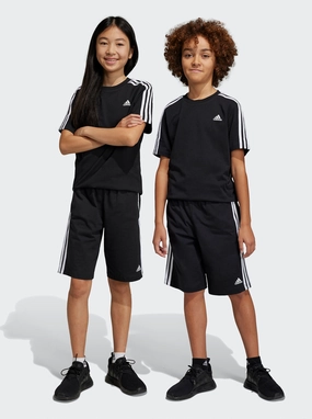 Reinforced Hems Essentials 3-Stripes Knit Shorts Youth