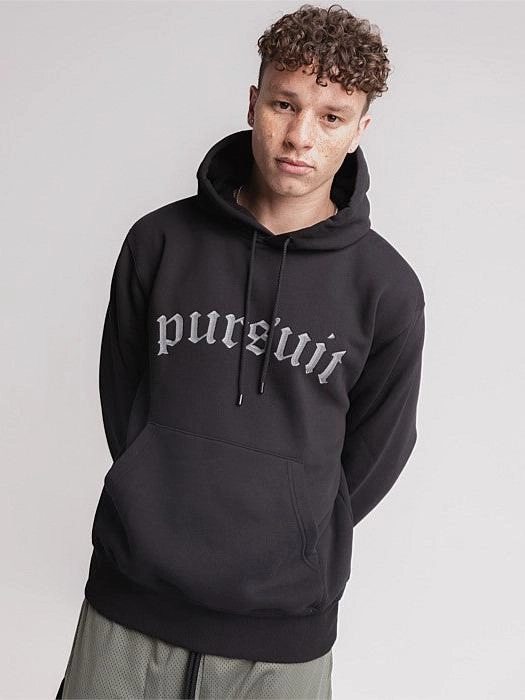 Men's masculinity Travel Comfort Chrome Heavyweight Pullover in Black