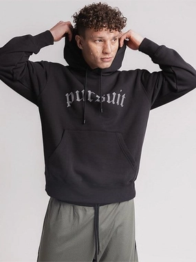 Chrome Heavyweight Pullover in Black Classic Smart Soft and Relaxed