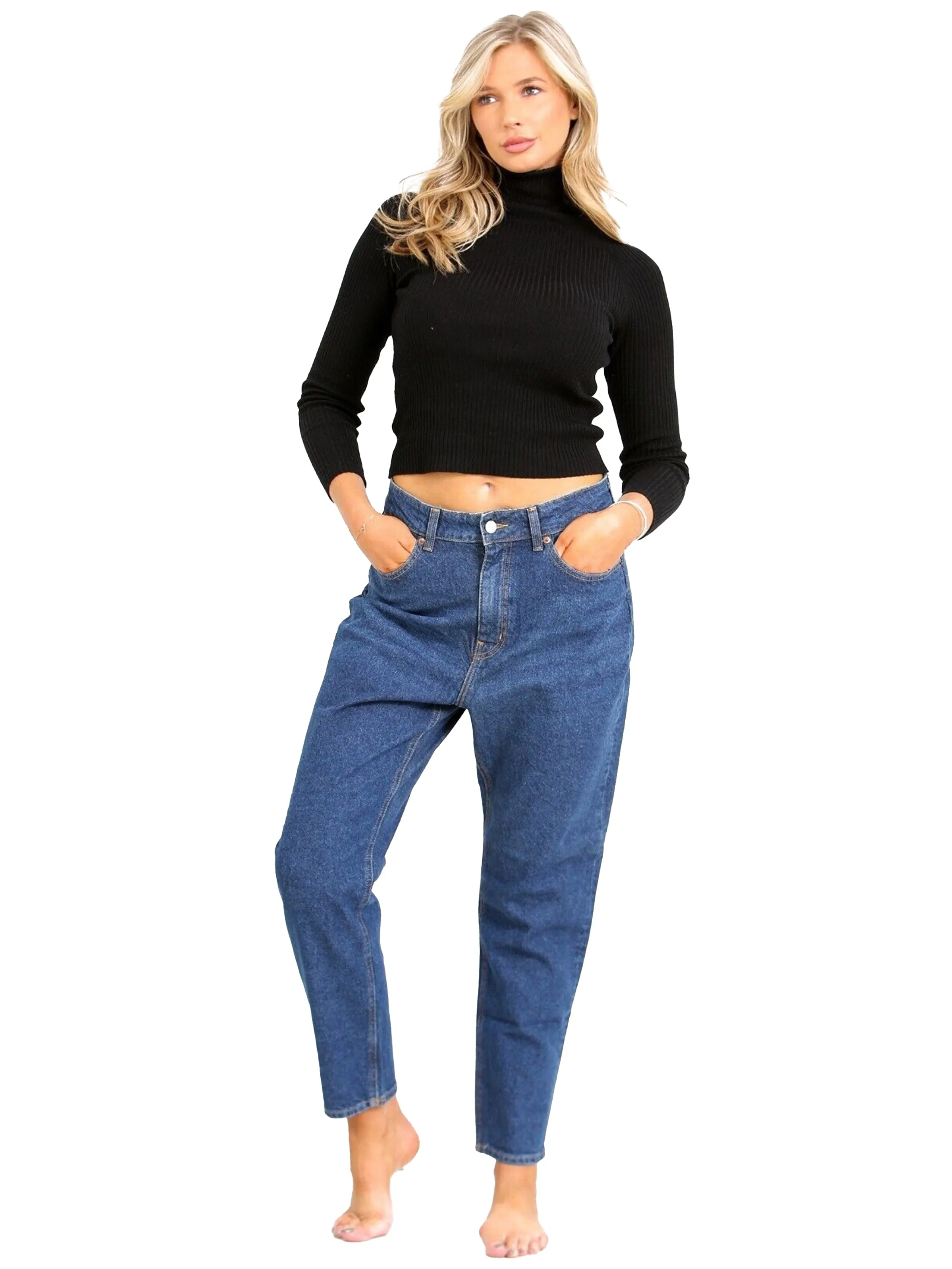 EX H&M | Womens Mom Jeans Easy Outfit Quick Matchup