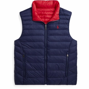 Polo Ralph Lauren Newport Navy/Rl2000 Red Boy Vest narrow size Practical