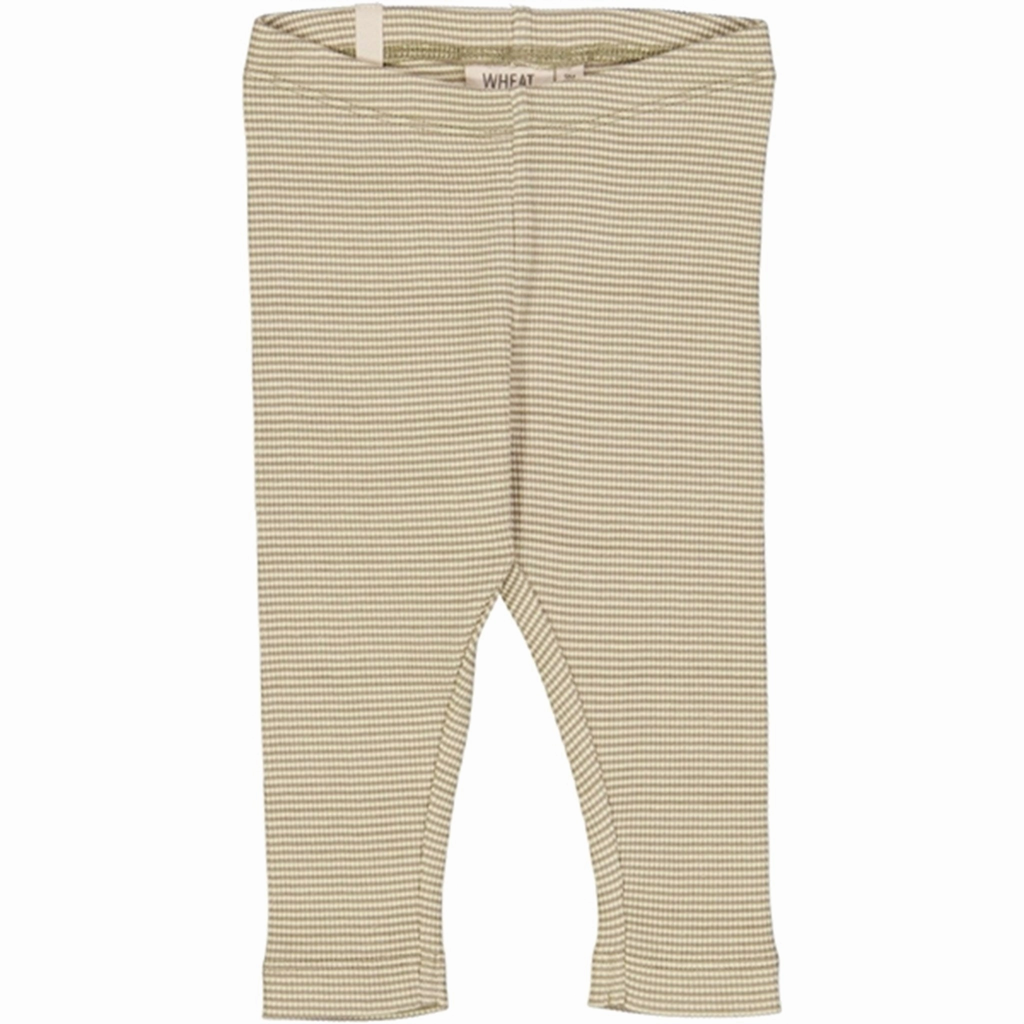 Wheat Warm Stone Stripe Jersey Leggings For Adults Winter Sports
