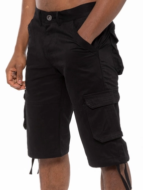Reinforced Hemlines Enzo Mens Cargo Combat Shorts  | Enzo Designer Menswear