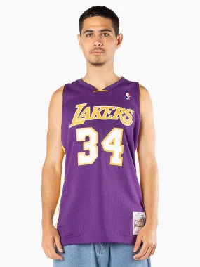 Sport Ready Wind Resistant Barrier Los Angeles Lakers Shaquille O??Neal 99-00 Road Swingman Jersey