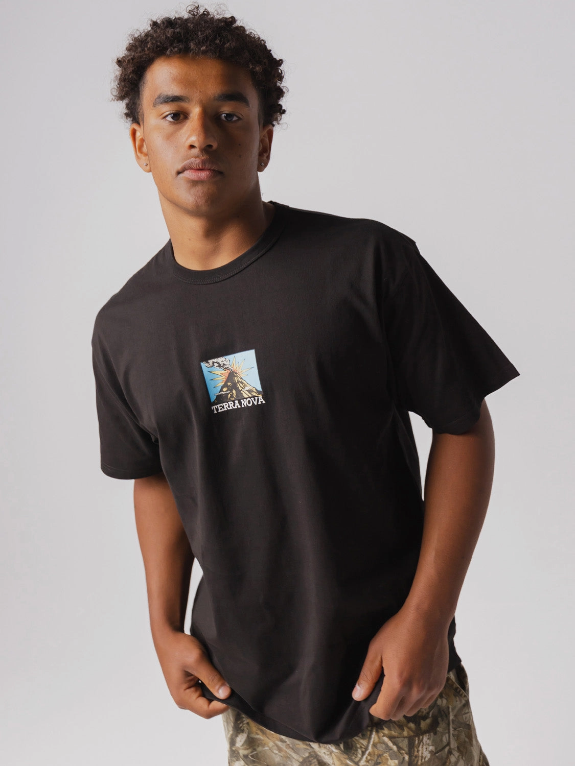 Volcano Graphic Tee Comfy Comfort TearResistant Fabric