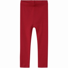 Name It Jester Red Kab Leggings Solid Color