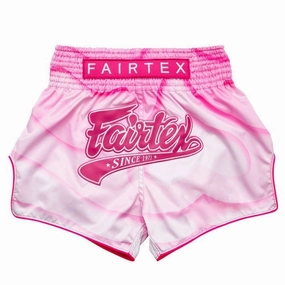 Light Stretch Wide Range Motion Fairtex Alma Muay Thai Shorts Pink BS1914