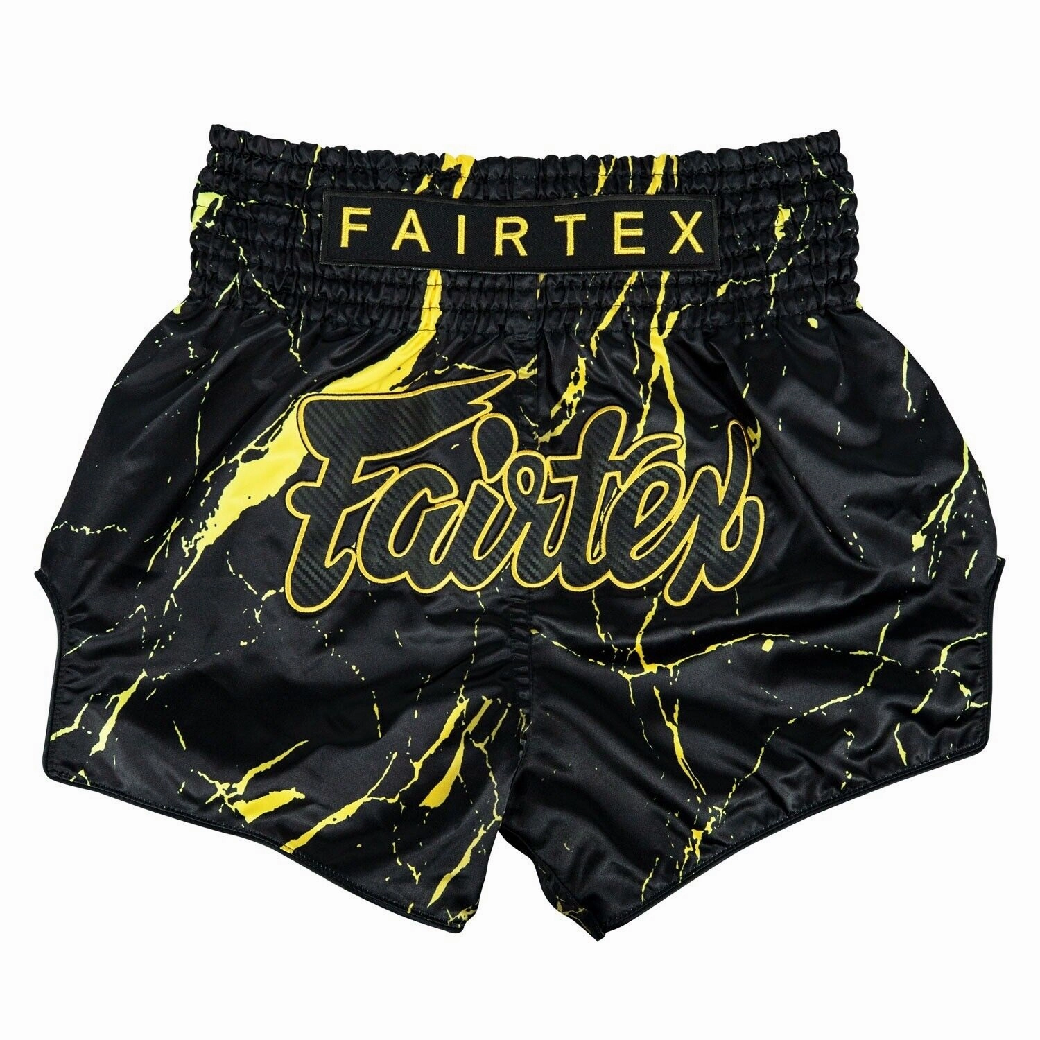 Anti Cling Technology Elastic Waistband Design Fairtex Black Marble Muay Thai Shorts BS1947