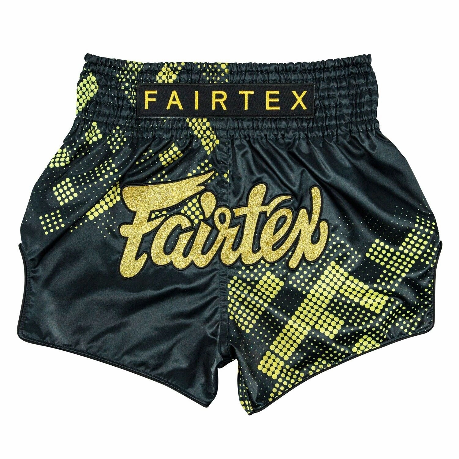 Fairtex Heart Of Gold Muay Thai Shorts BS1931 Black DoubleLayeredKnees rayon fabric