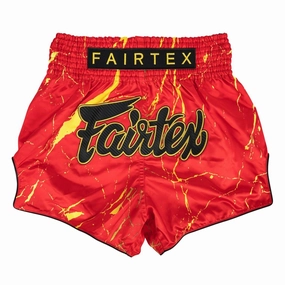 Fairtex Inferno Muay Thai Shorts BS1946 Red Bootcut style Chic Look