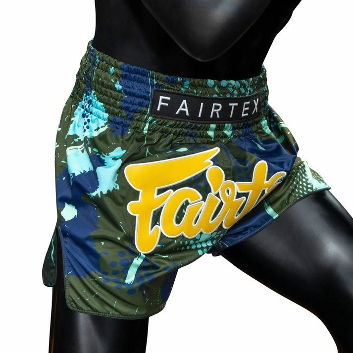 low - rise bodysuit Fairtex Matrix Muay Thai Shorts BS1954 Green