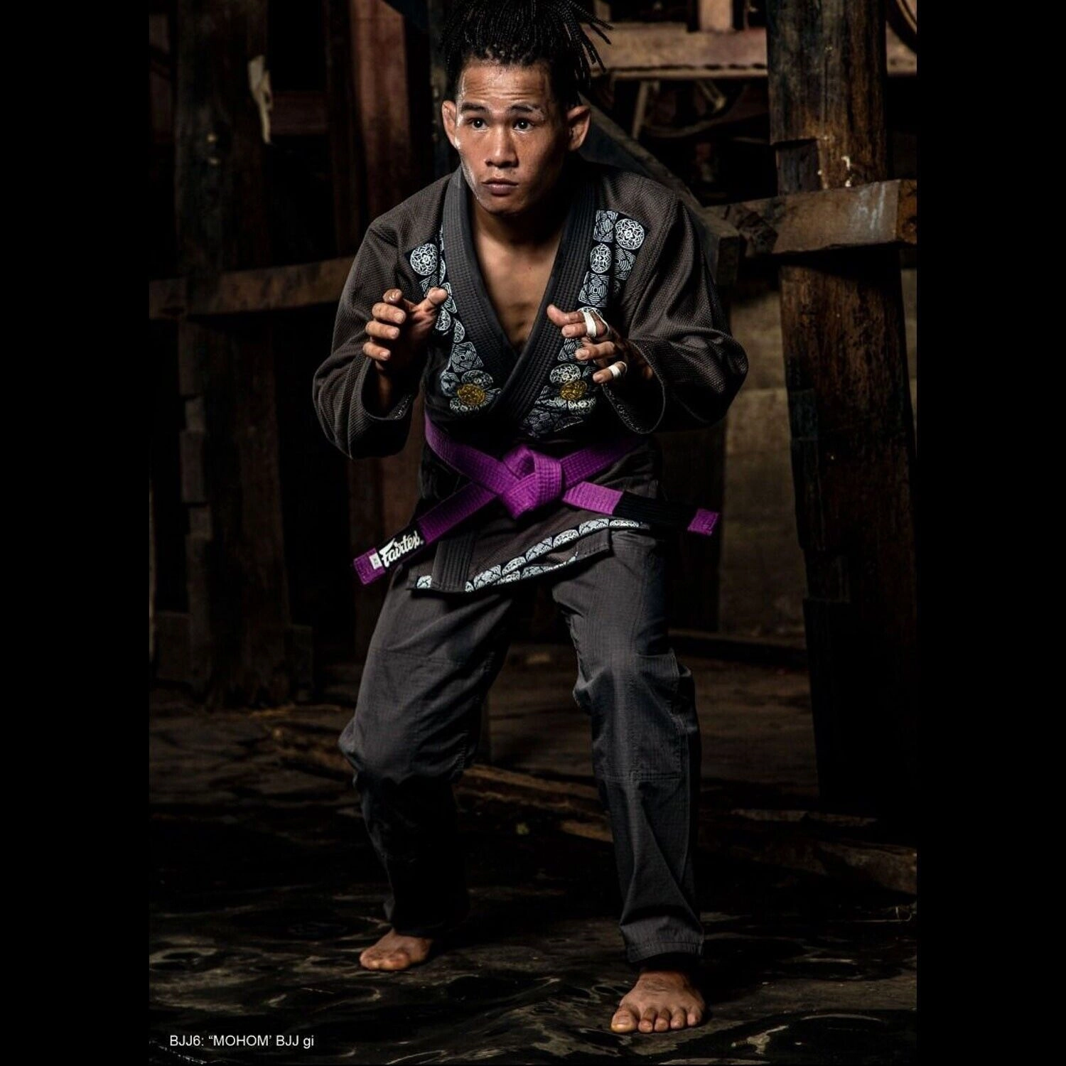 Fairtex Mohom Premium BJJ Gi Grey BJJ6 Stylish add-ons
