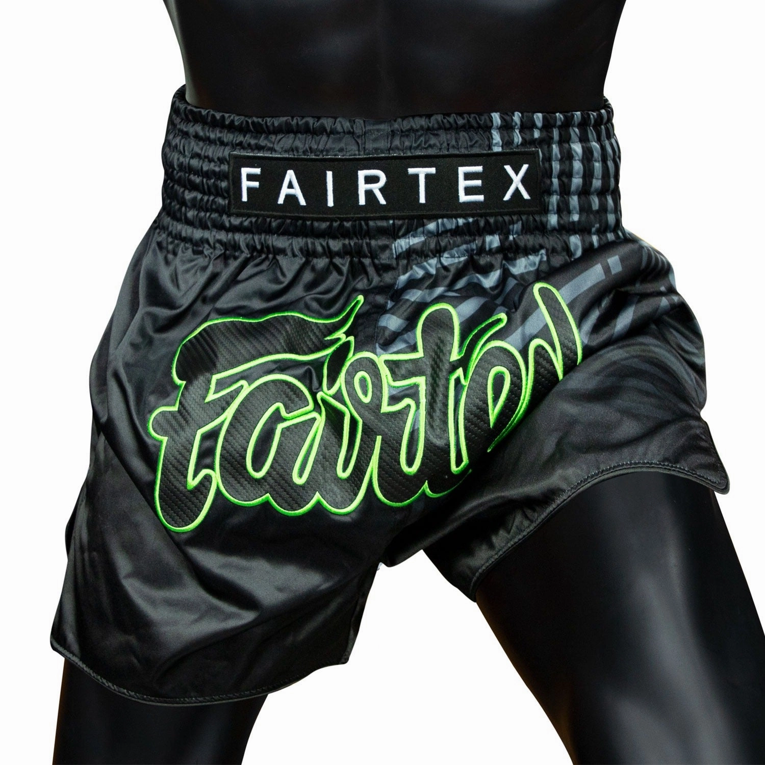 Fairtex Racer Muay Thai Shorts BS1924 Black Parka prom night