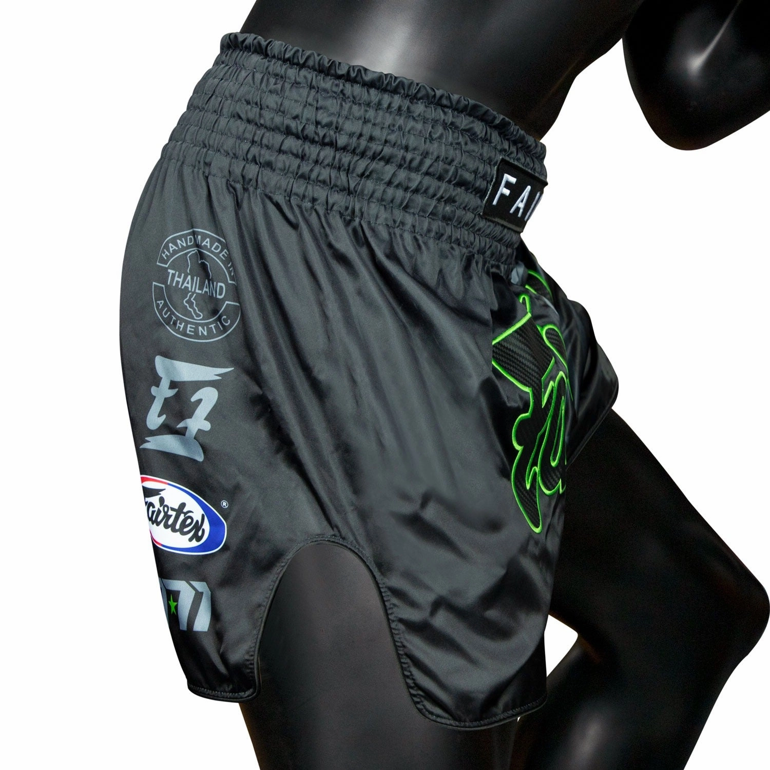 Fairtex Racer Muay Thai Shorts BS1924 Black holiday apparel