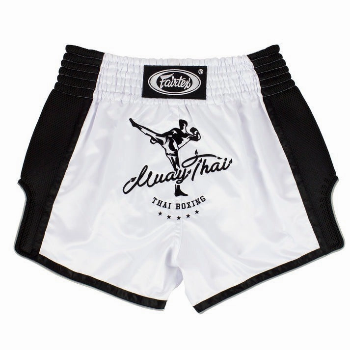 Fairtex Slim Fit Muay Thai Shorts BS1707 White semi - formal event Unisex Design