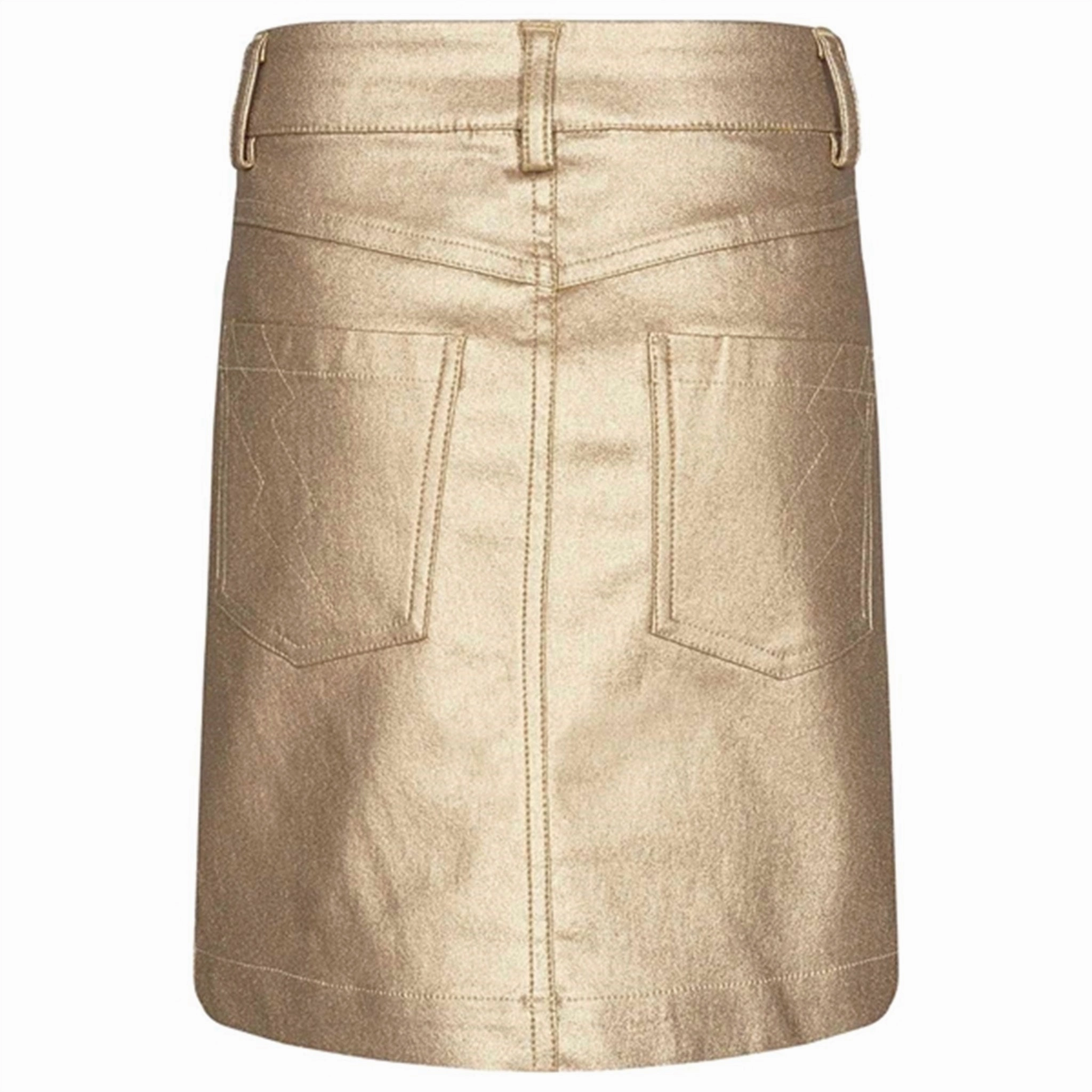 Sofie Schnoor Gold Ulrikke Skirt Texture Shot Effortless Wear