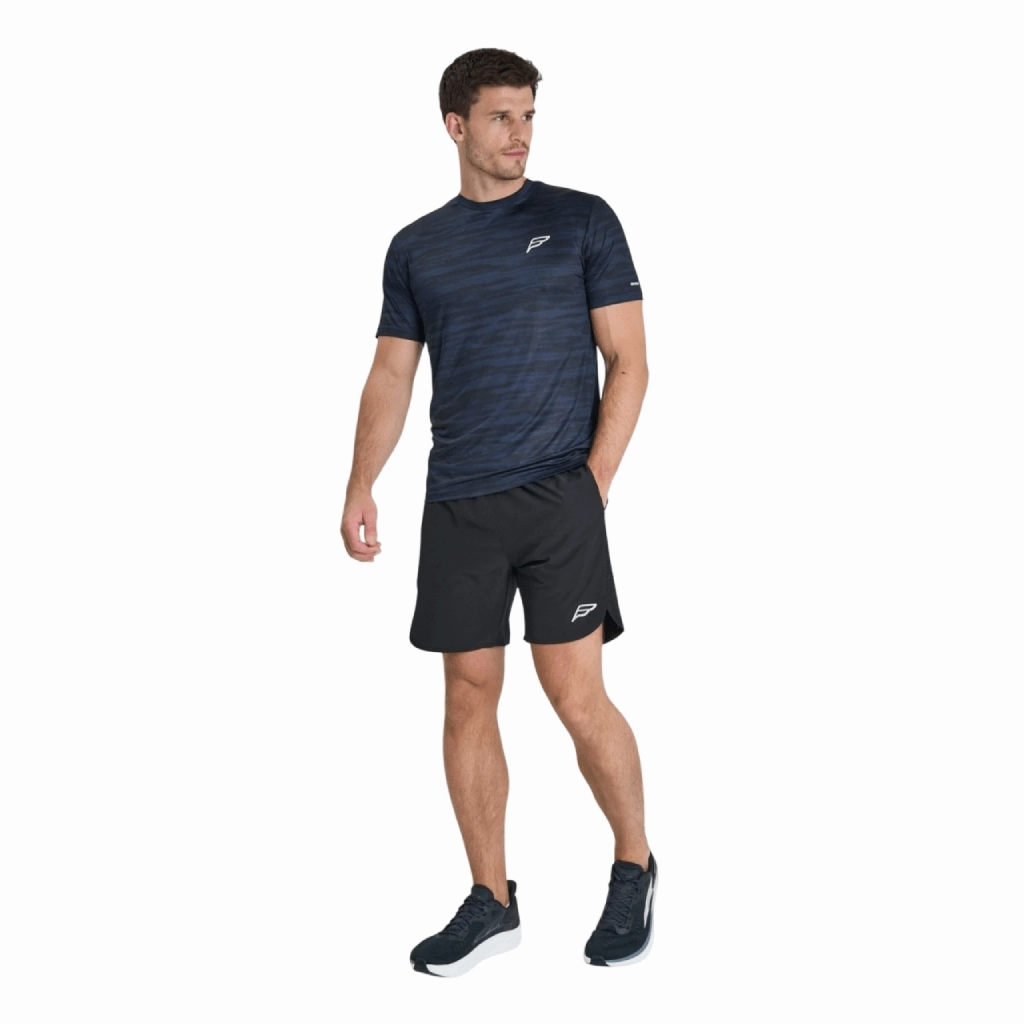 Frequency Power T-Shirt Men proper length Airflow Mesh Panels