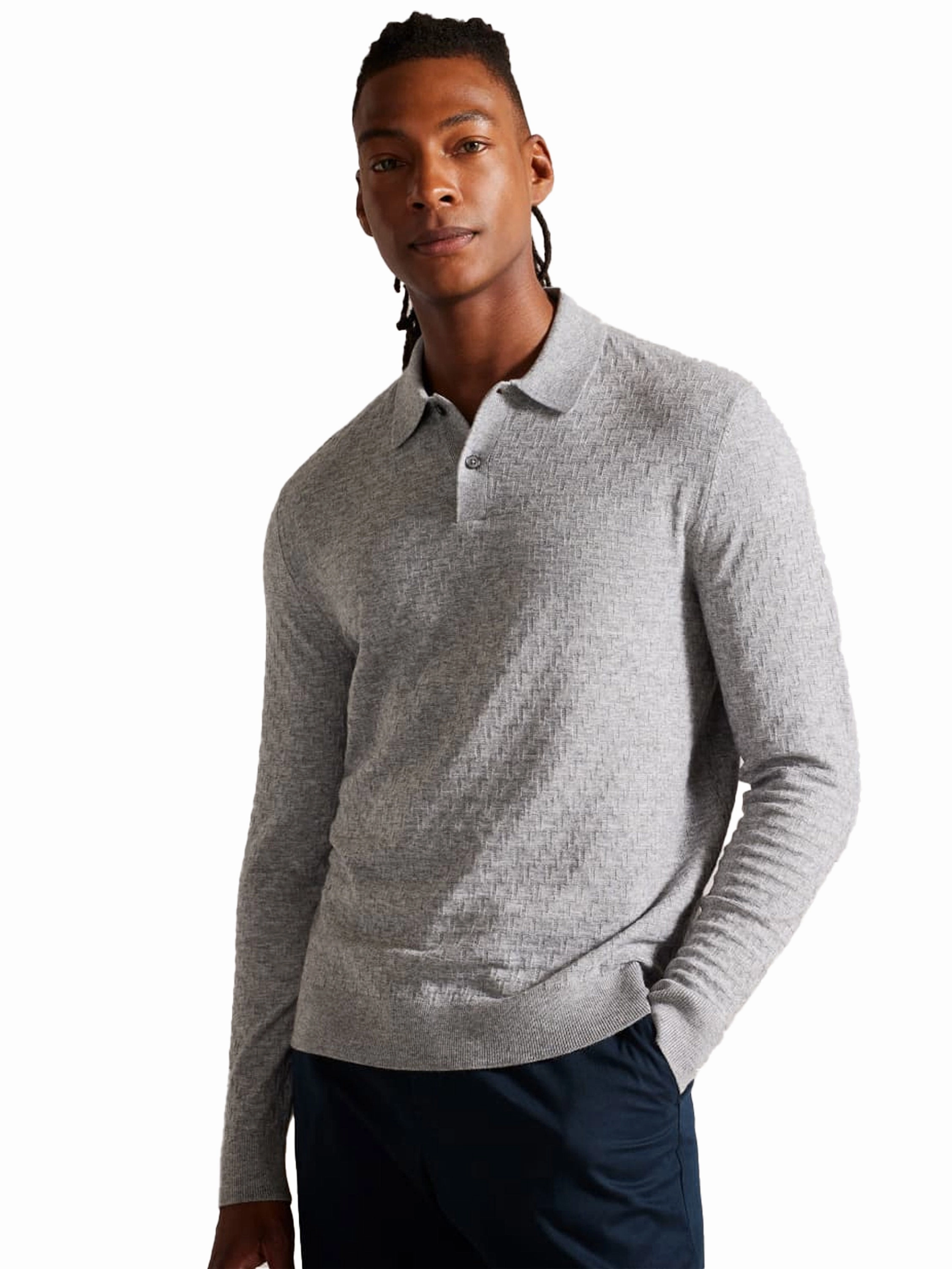 Ted Baker | Mens Knitted Polo Shirt - Morar Season Ready Fray Resistant Edges