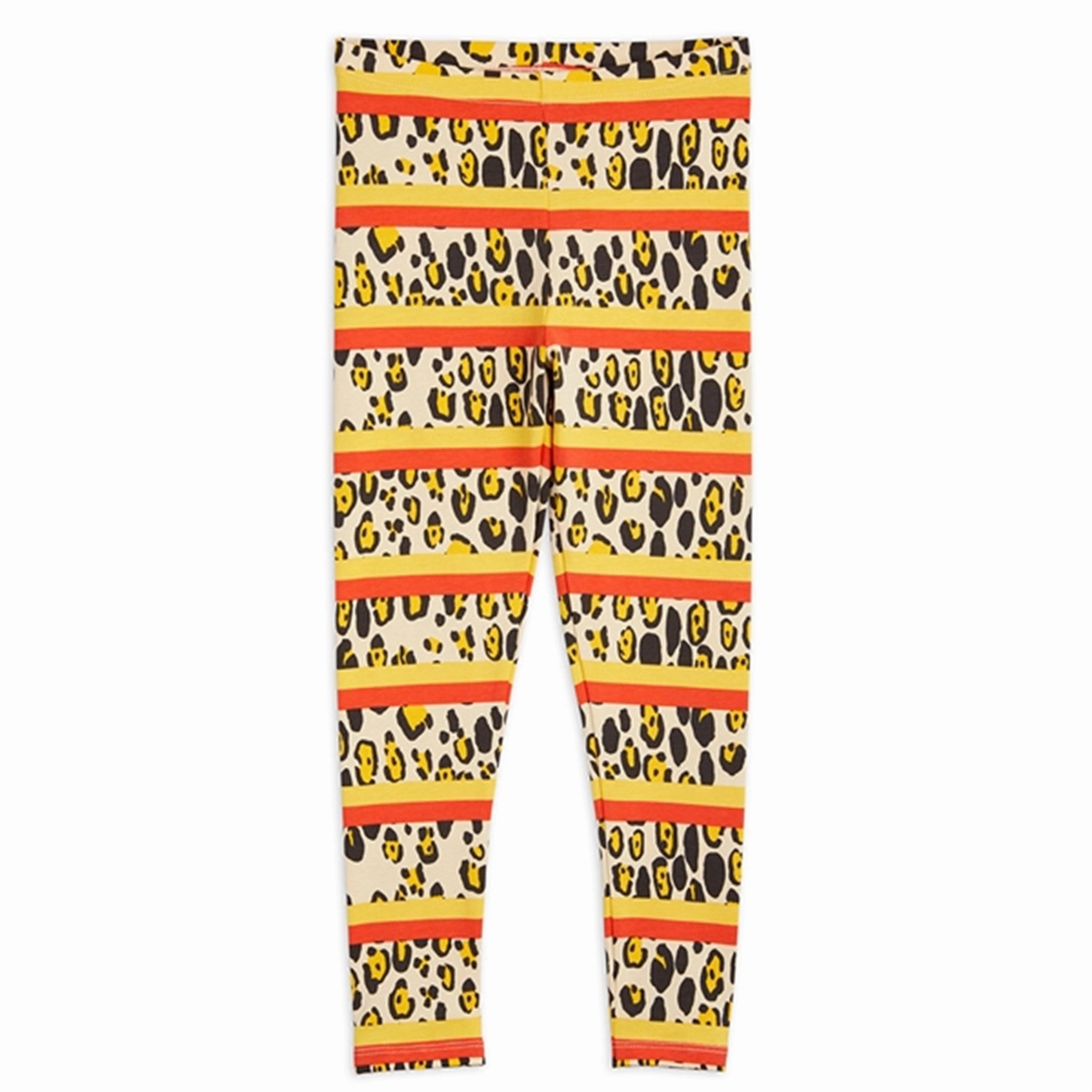 School Sports Unisex Style Durable Stitch Home Lounge Mini Rodini Multi Leopard Stripe Aop Leggings