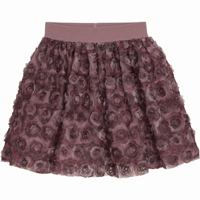 Minymo Deco Rose Skirt With Mesh Flowers Ankle length