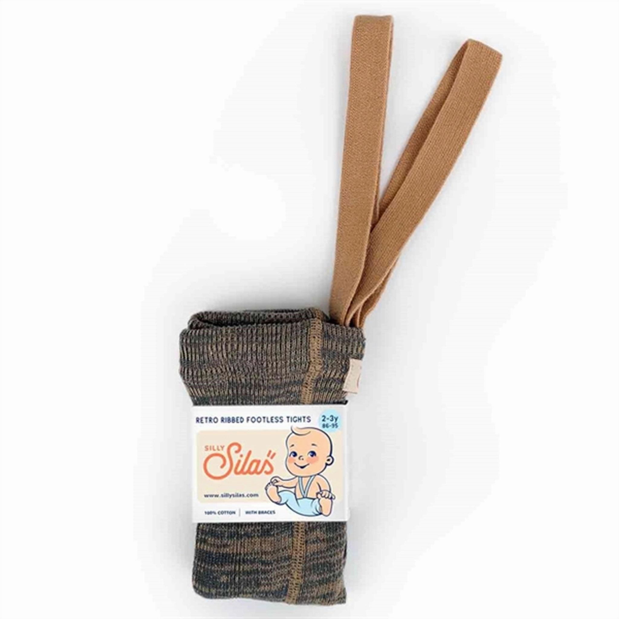 Indoor Wear Silly Silas Footless Tights Charcoaly Brown