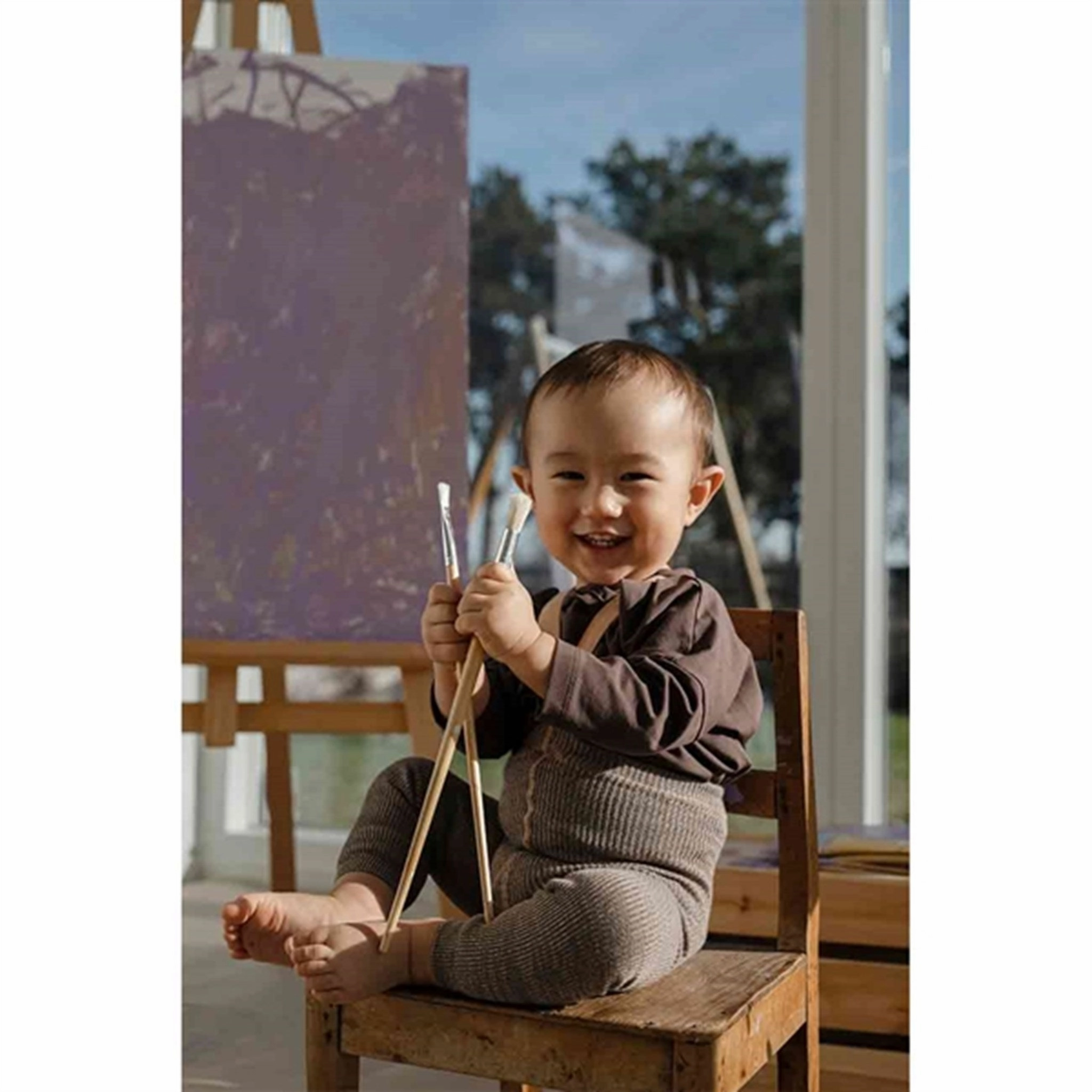 Silly Silas Footless Tights Charcoaly Brown For Kids Thermal Warm